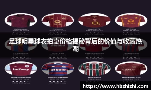 足球明星球衣拍卖价格揭秘背后的价值与收藏热潮